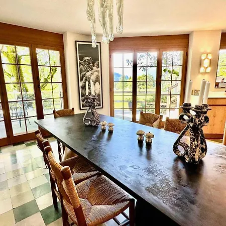 Gem: Alps View Serene Pond Villa Gstaad